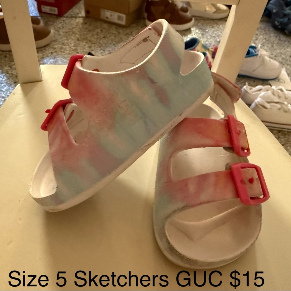 Skechers Kids' Pink and Blue Sandals